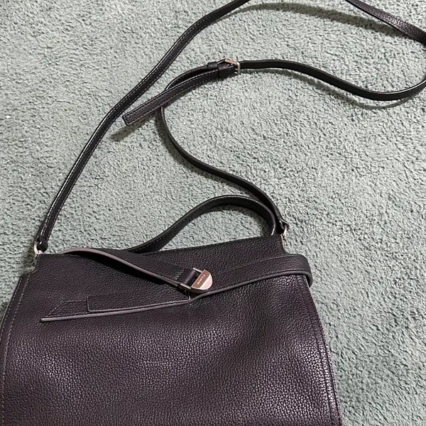 [BUNJANG] Beanpole Black Leather Crossbody Bag / 빈폴 블랙 가죽 크로스백 (1회 착용)