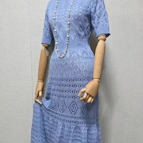[BUNJANG] Plastic Island Punching Knit Dress S / 플라스틱 아일랜드 펀칭니트 원피스S