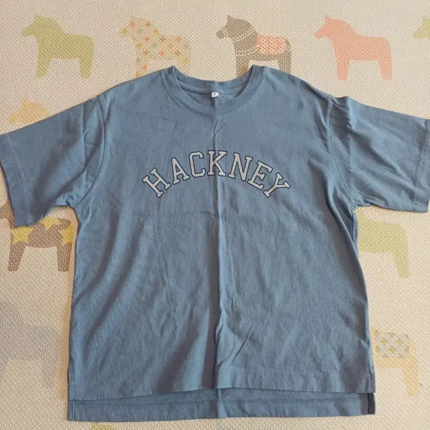 [BUNJANG] Hackney Short Sleeve T-Shirt Sky Blue S / 해크니 HACKNEY 반팔 티셔츠 하늘색 S(90)