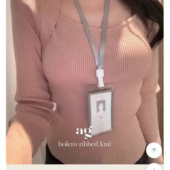 [BUNJANG] Pink Long Sleeve Knit - Office Look / 핑크 긴팔니트(오피스룩)