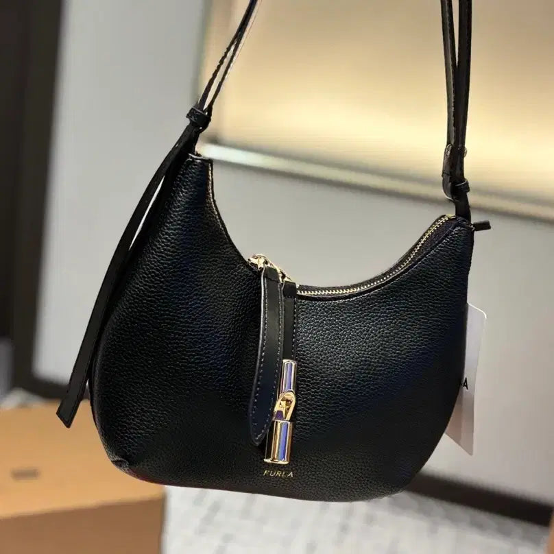 [BUNJANG] Furla Black Leather Clutch Bag / 훌라 Furla 클러치백 블랙  소가죽 여성