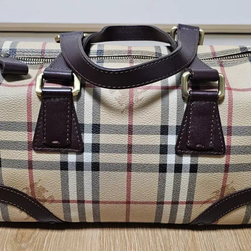[BUNJANG] Burberry Haymarket Check Boston Tote Bag / [버버리] 헤이마켓 체크  보스턴 토트백