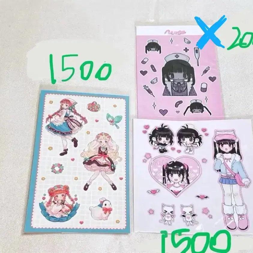 [BUNJANG] Character Deco Sticker Bundle / 다꾸씰스티커 다꾸띵 다꾸일괄 인물다꾸 인물스티커 지뢰계 다꾸처분