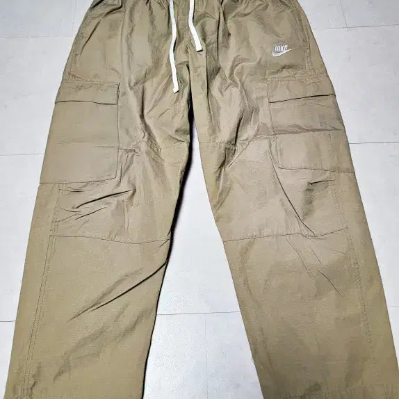 [BUNJANG] Nike Ripstop Beige Banding Cargo Pants XXL / 나이키 립스탑 베이지 밴딩카고팬츠 XXL 폴1349