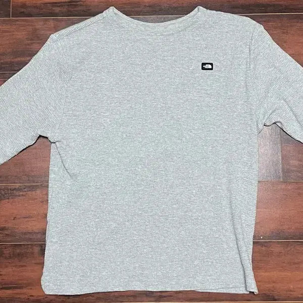 [BUNJANG] The North Face Gray Waffle Long Sleeve T-Shirt / 노스페이스 회색 와플 긴팔티
