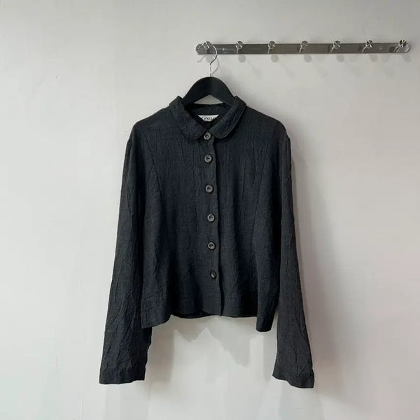 [BUNJANG] Grey Wrinkle Blouse Jacket / 그레이 링클 블라우스 자켓