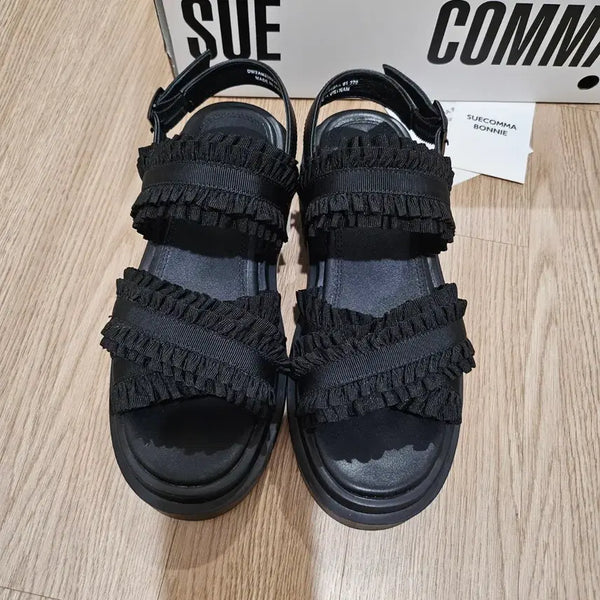 [BUNJANG] SUECOMMA BONNIE Frill Design Platform Sandals / 슈콤마보니 샌들