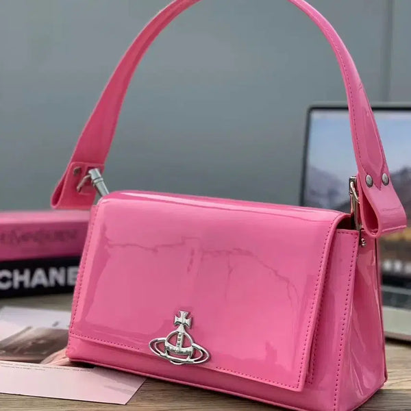 [BUNJANG] Vivienne Westwood Pink Silver-tone Clutch Bag Shoulder Bag / 비비안웨스트우드 클러치백 숄더백 핑크 은장