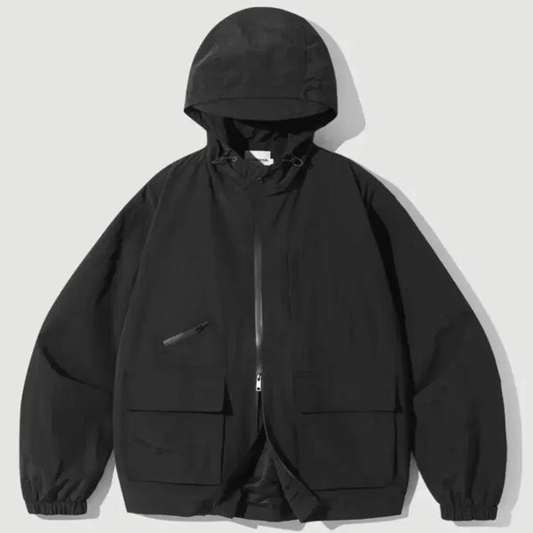 [BUNJANG] DIMITRI BLACK 2-Way Windbreaker Jacket / 디미트리블랙 2WAY 바람막이