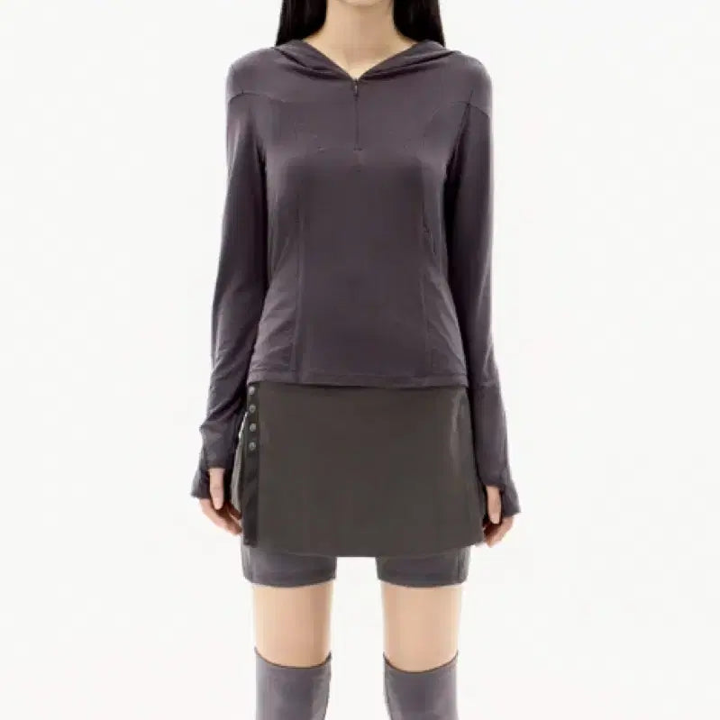 [BUNJANG] Ojos Button Slit Skirt Shorts Brown / 오호스 Button Slit Skirt Shorts Brown