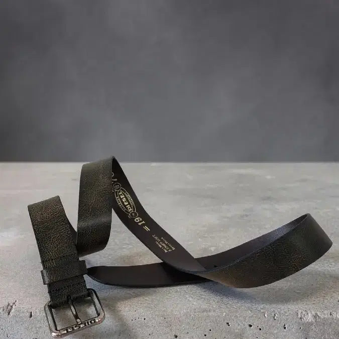 [BUNJANG] DIESEL Leather Belt Silver Buckle / DIESEL 디젤 가죽 벨트