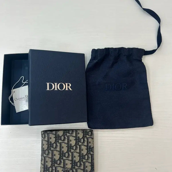 [BUNJANG] Dior Oblique Jacquard Wallet Full Set / 디올 오블리크 자카드 반지갑 풀구성