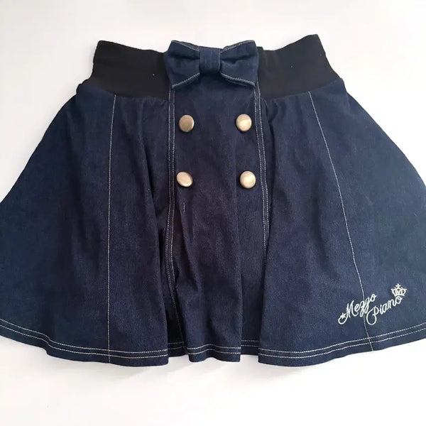 [BUNJANG] Mezzo Piano Denim Ribbon Culottes Skirt / Mezzo piano 메조피아노 데님 리본 스커트 큐롯 조지후쿠 팝갸루