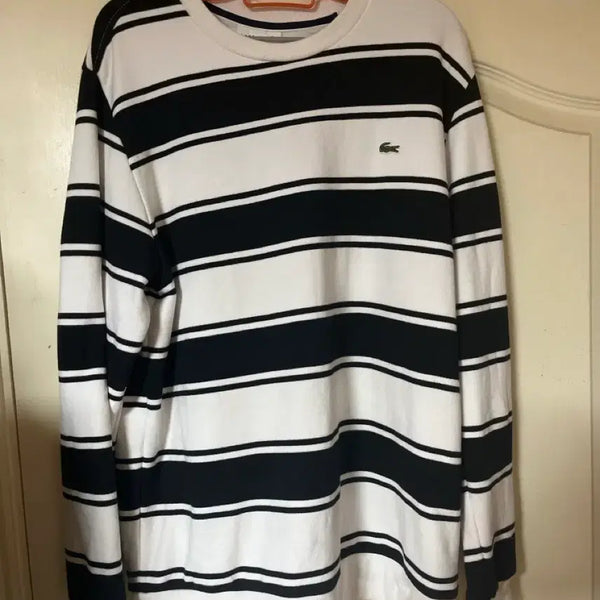 [BUNJANG] Lacoste Striped Long Sleeve T-Shirt / 라코스테 스트라이프 긴팔 티셔츠