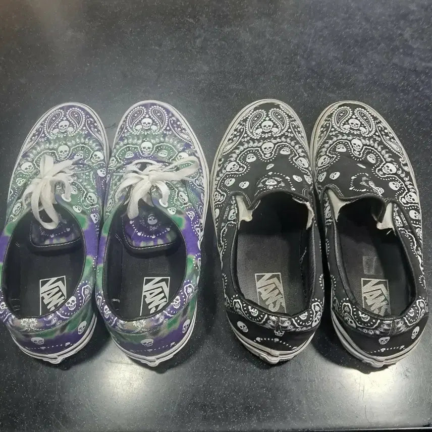 [BUNJANG] Vans Bandana Tie-Dye Skull Slip-On Sneakers / 무배)반스 반다나 에라 타이다이 스컬/ 반스 스컬 슬립온 280