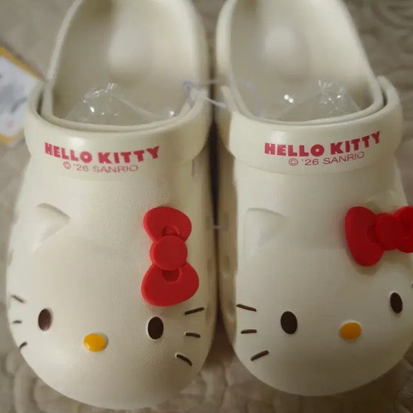 [BUNJANG] Hello Kitty Ivory Sandals Slippers Women's Size 250 / 헬로키티 샌들 슬리퍼 아이보리 여성용 250