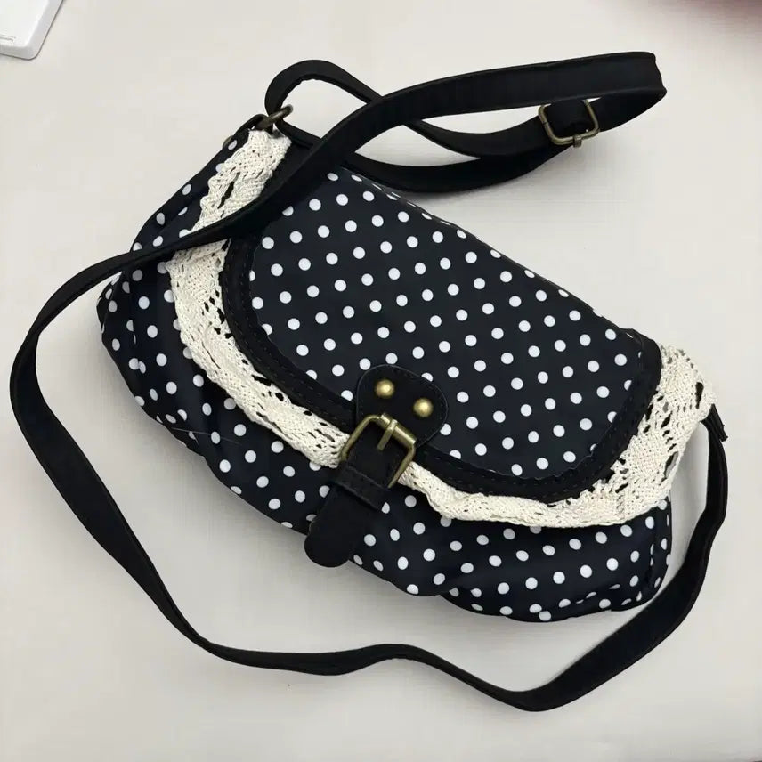 [BUNJANG] Polka Dot Mini Crossbody Bag / 도트 땡땡이 크로스백 미니백 도트백