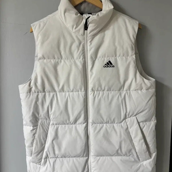 [BUNJANG] Adidas Padded Vest - White, Size L / 아디다스패딩조끼 (깨끗)(정품)(L)(프로님처분)