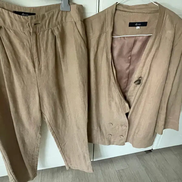 [BUNJANG] Linen Top and Bottom Set / 여성 린넨상하세트