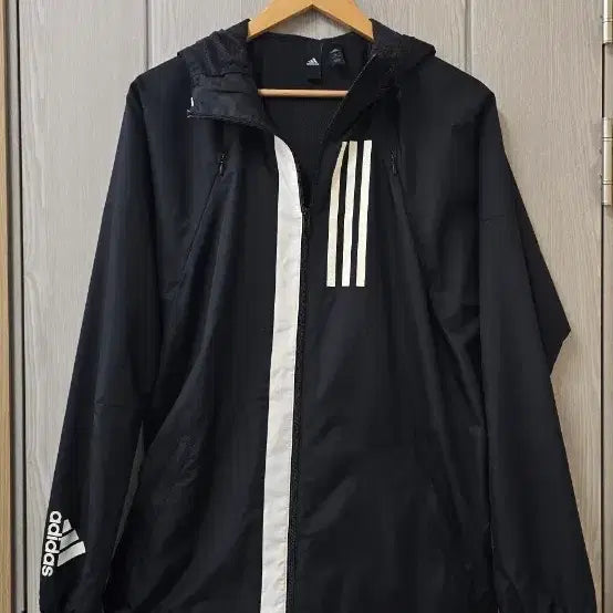 [BUNJANG] Adidas Men's Windbreaker Jacket Black M / 아디다스 남성 바람막이 M 블랙