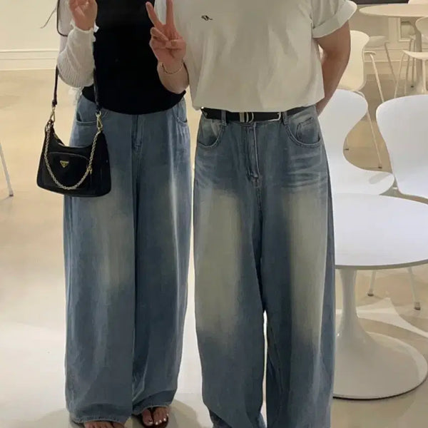 [BUNJANG] Unisex Semi Balloon Fit Wide Pants / 남녀공용 세미벌룬핏 와이드팬츠