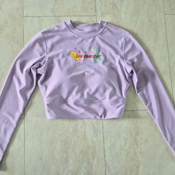 [BUNJANG] Discovery Kids Rash Guard Lavender Size 95 / 디스커버리 래쉬가드 95