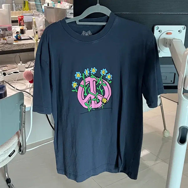 [BUNJANG] Palace Floral T-Shirt Navy M / 팔라스 꽃 티셔츠 네이비 M(100)