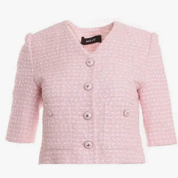 [BUNJANG] MOJO.S.FINE Tweed Jacket Light Pink / 새상품) 모조에스핀 트위드 자켓 하객룩