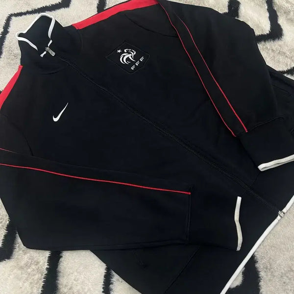 [BUNJANG] Nike France Football Tracktop Jacket Black Red XL / [XL]나이키 11-12 프랑스 풋볼 트랙탑/블랙레드