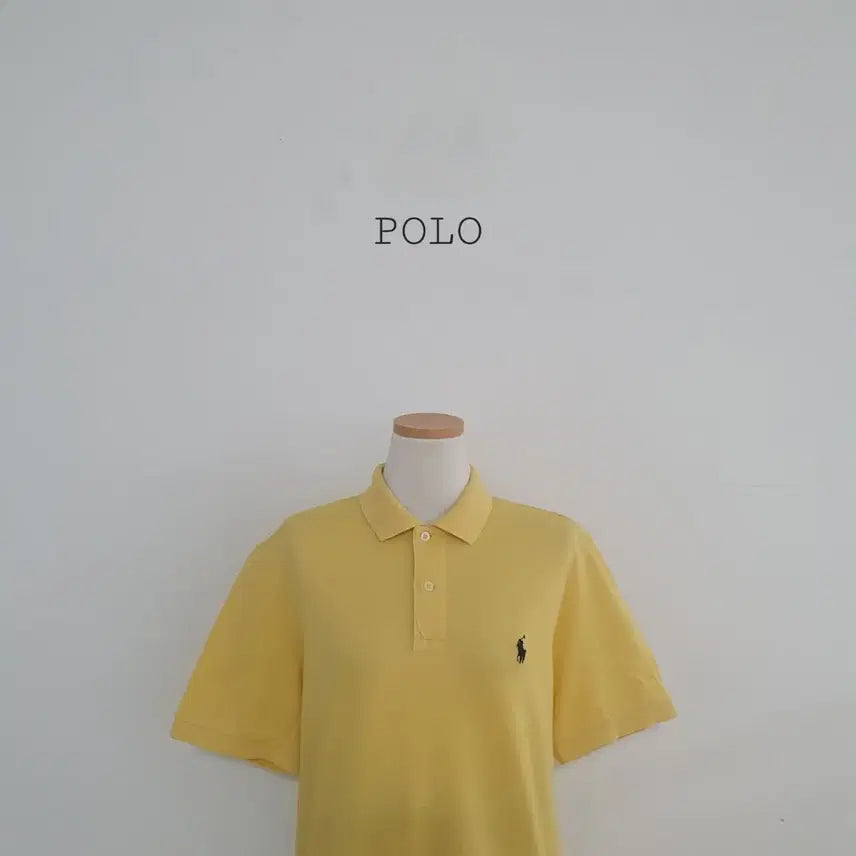 [BUNJANG] Polo Ralph Lauren Yellow Pony Logo Short Sleeve Polo Shirt / 세일)No.26051015 폴로 랄프로렌 반팔 폴로티 옐로우