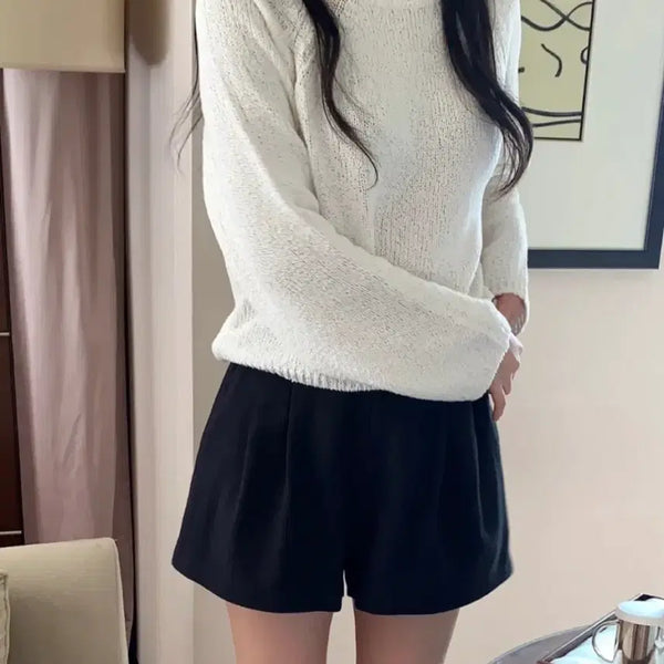 [BUNJANG] Founders Twee A-Line Cotton Shorts Black S / 파운더스 투뜨 코튼 쇼츠 투 A라인 코튼 반바지 블랙 S