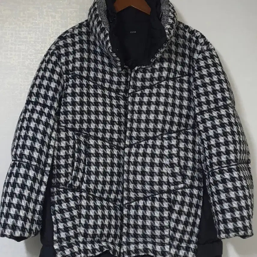 [BUNJANG] SYSTEM Houndstooth Goose Down Tweed Jumper / SYSTEM 시스템 하운드투스 구스다운 88-98-165 트위드