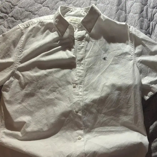 [BUNJANG] Calvin Klein CK Logo Short Sleeve Shirt / 캘빈클라인 셔츠