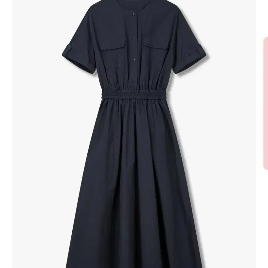 [BUNJANG] Jigott Navy Linen Blend Long Dress / 지컷 바스락 원피스