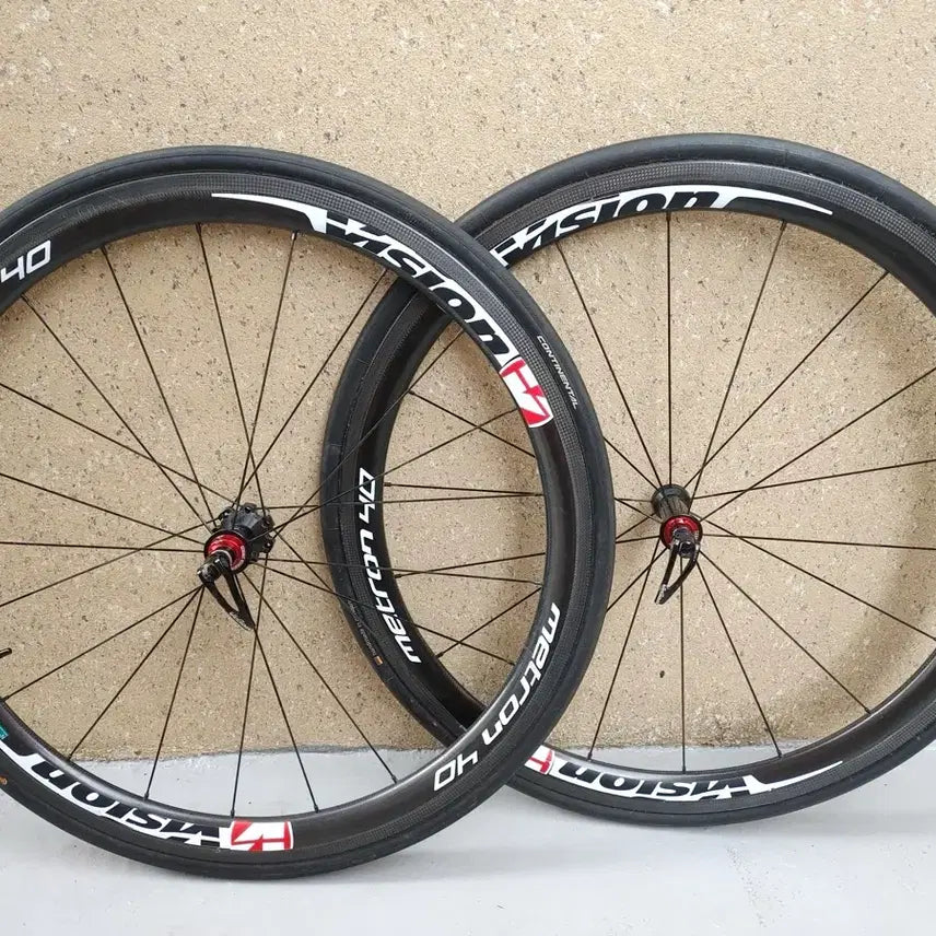 [BUNJANG] Vision Metron Carbon Tubular 40mm Wheelset + Carbon Pads / 비젼 메트론 림브 카본 튜블러 40미리 휠셋+카본 전용패드 판매합니다