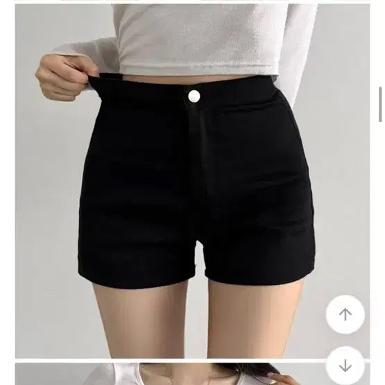 [BUNJANG] Black Denim Shorts (Size M) / 블랙 데님 숏팬츠