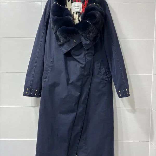 [BUNJANG] Baja Luxe Navy Mink Trimmed Parka / 바자디럭스 야상
