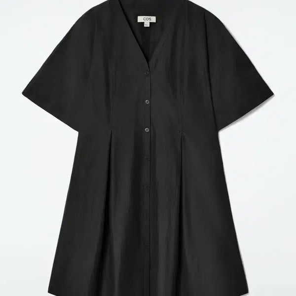 [BUNJANG] COS Pleated A-Line Mini Dress Black / COS 코스 플리티드 에이 라인 미니 드레스 블랙