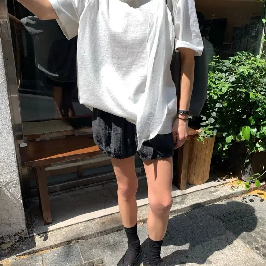 [BUNJANG] Romanticycle Scarf T-Shirt Ivory / 로맨티사이즈 스카프티 아이보리 새상품