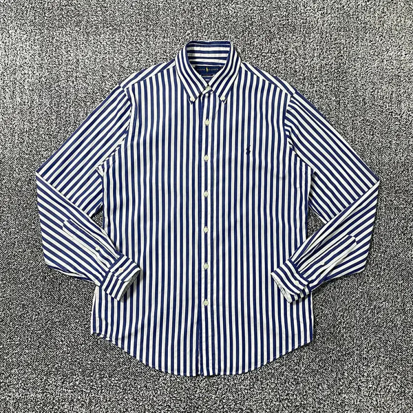 [BUNJANG] Polo Ralph Lauren Classic Fit Striped Shirt Blue White / 빈티지9. 폴로랄프로렌 폴로셔츠 클래식핏 스트라이프 블루 화이트