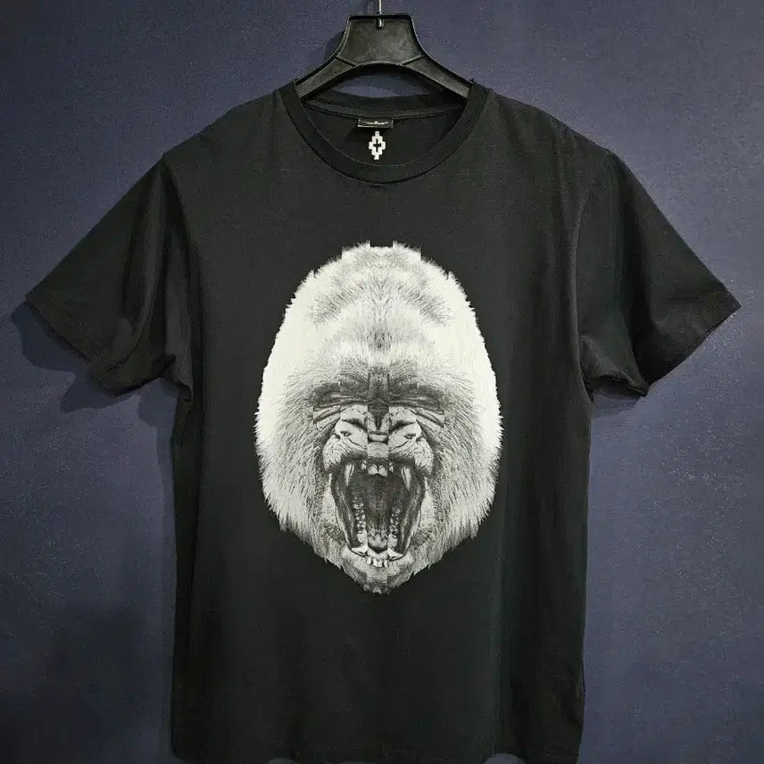 [BUNJANG] Marcelo Burlon Gorilla Print Black Men's T-Shirt / 마르셀로불론 고릴라 프린팅 블랙 남성 95 반팔티