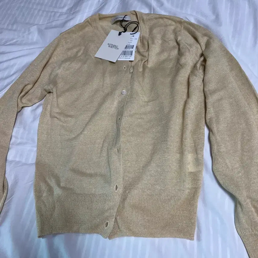 [BUNJANG] Notthingritten Cardigan Yellow Beige / 낫띵리튼 가디건