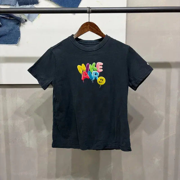 [BUNJANG] Nike Air Women's Casual Loose Fit Printed Short Sleeve T-Shirt / (85) 나이키 에어 여성 캐주얼 루즈핏 프린팅 반팔 티