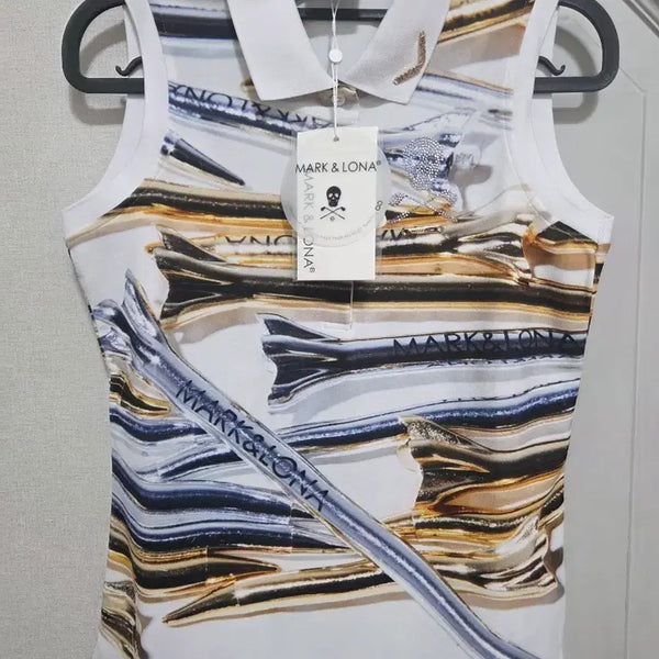[BUNJANG] Mark &ロナ Dimension Camo Sleeveless Polo Shirt / [새제품] 마크앤로나 디멘션 카모 나시 민소매 폴로 셔츠 슬리브리스 36