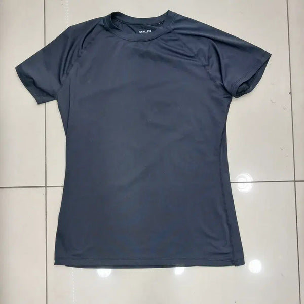[BUNJANG] Skullpig Slim Fit Short Sleeve Yoga Pilates Top - Size S / skullpig s사이즈 슬림 요가 필라테스 반팔 중고 가슴45총62