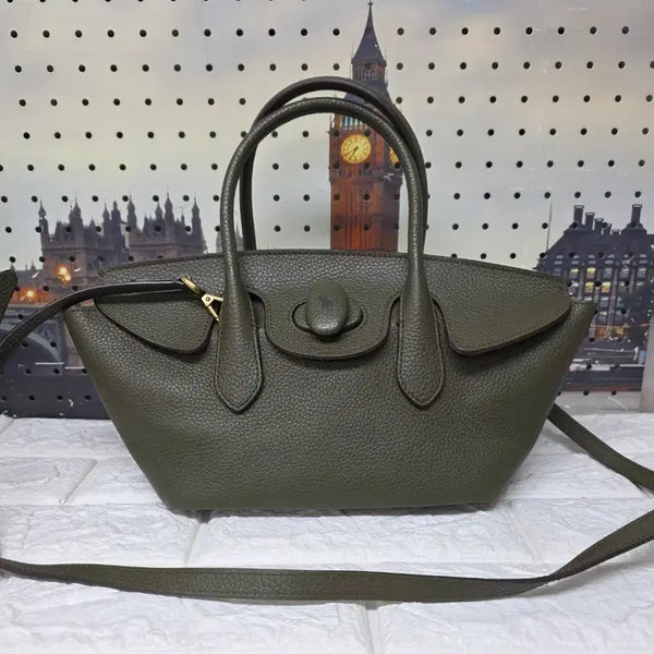 [BUNJANG] Polo Ralph Lauren Waxed Leather Medium Belford Satchel Tote Crossbody Bag / 폴로랄프로렌 사첼백 토트백 크로스백  왁싱 레더 미디엄 벨포드 GE42