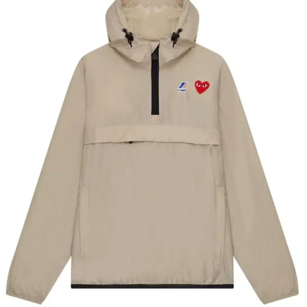 [BUNJANG] Comme des Garçons K-Way Leon Half Zip Packable Anorak Beige / 꼼데가르송 아노락 M