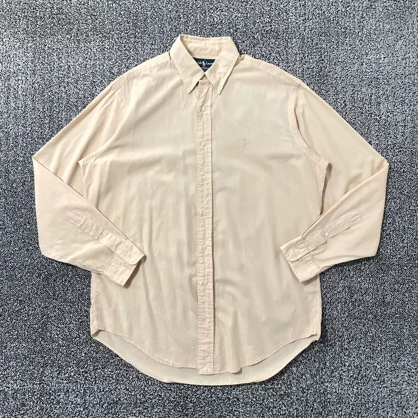 [BUNJANG] Polo Ralph Lauren Cotton Basic Oxford Shirt Beige / 빈티지9. 폴로랄프로렌 코튼 베이직 옥스포드 셔츠 베이지