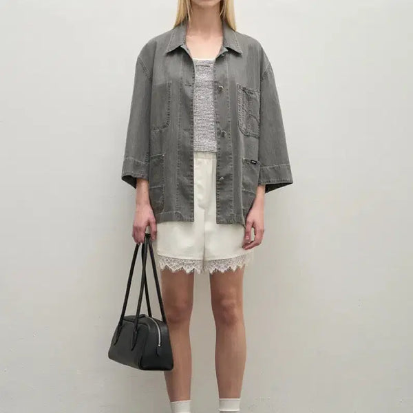 [BUNJANG] System Patch Pocket Denim Jacket / 시스템 패치 포켓 데님자켓