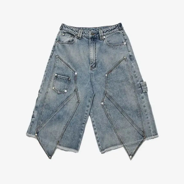 [BUNJANG] Phosphosensitive Washing Double Knee Bermuda Pants / 포스센스티브 워싱 더블니 버뮤다 팬츠